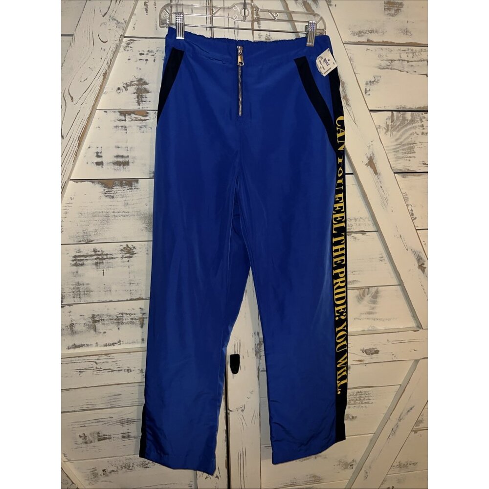 Free People Movement x Summer Class Blue Track Pants Zipper Waist “Pride” LGBT